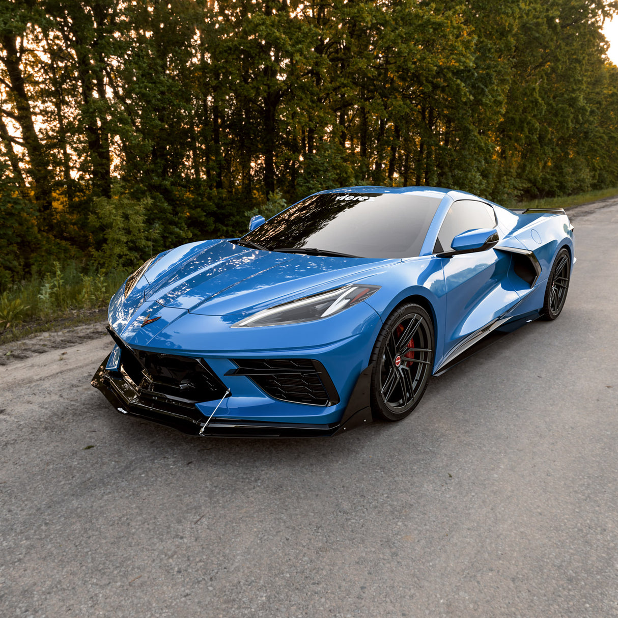 2020-2026 Chevrolet Corvette C8 VZR1 Style Front Bumper Lip Splitter - Vicrez