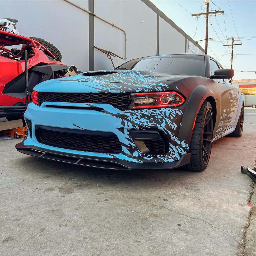 2015-2023 Dodge Charger Hellcat Style Hood w/ Air Vent Scoop - Vicrez