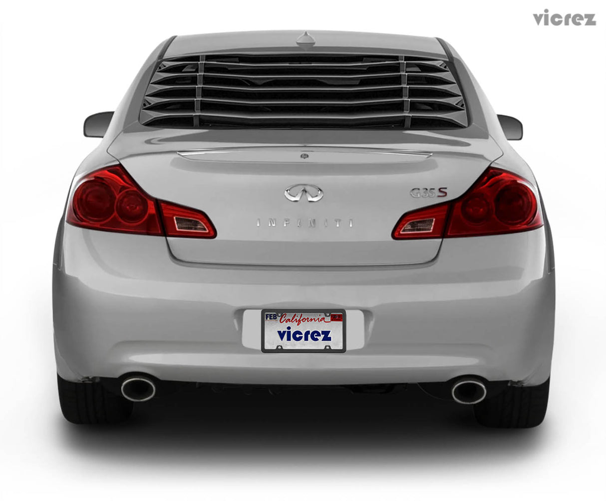 2003-2008 Infiniti G35 V3R Style Rear Window Louvers - Vicrez