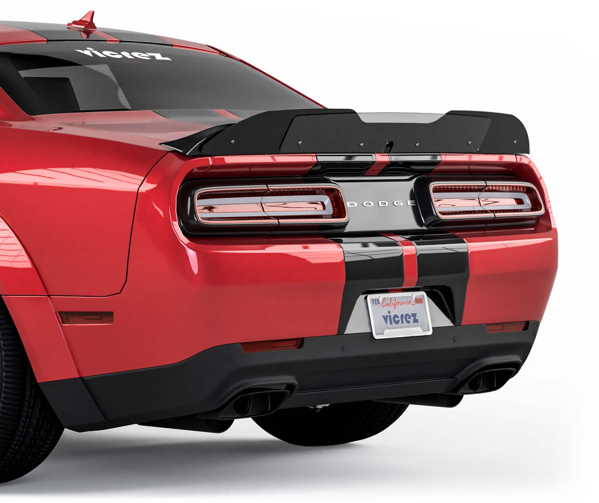 2015-2023 Dodge Challenger V3R Style Wicker Bill Add-On - Vicrez