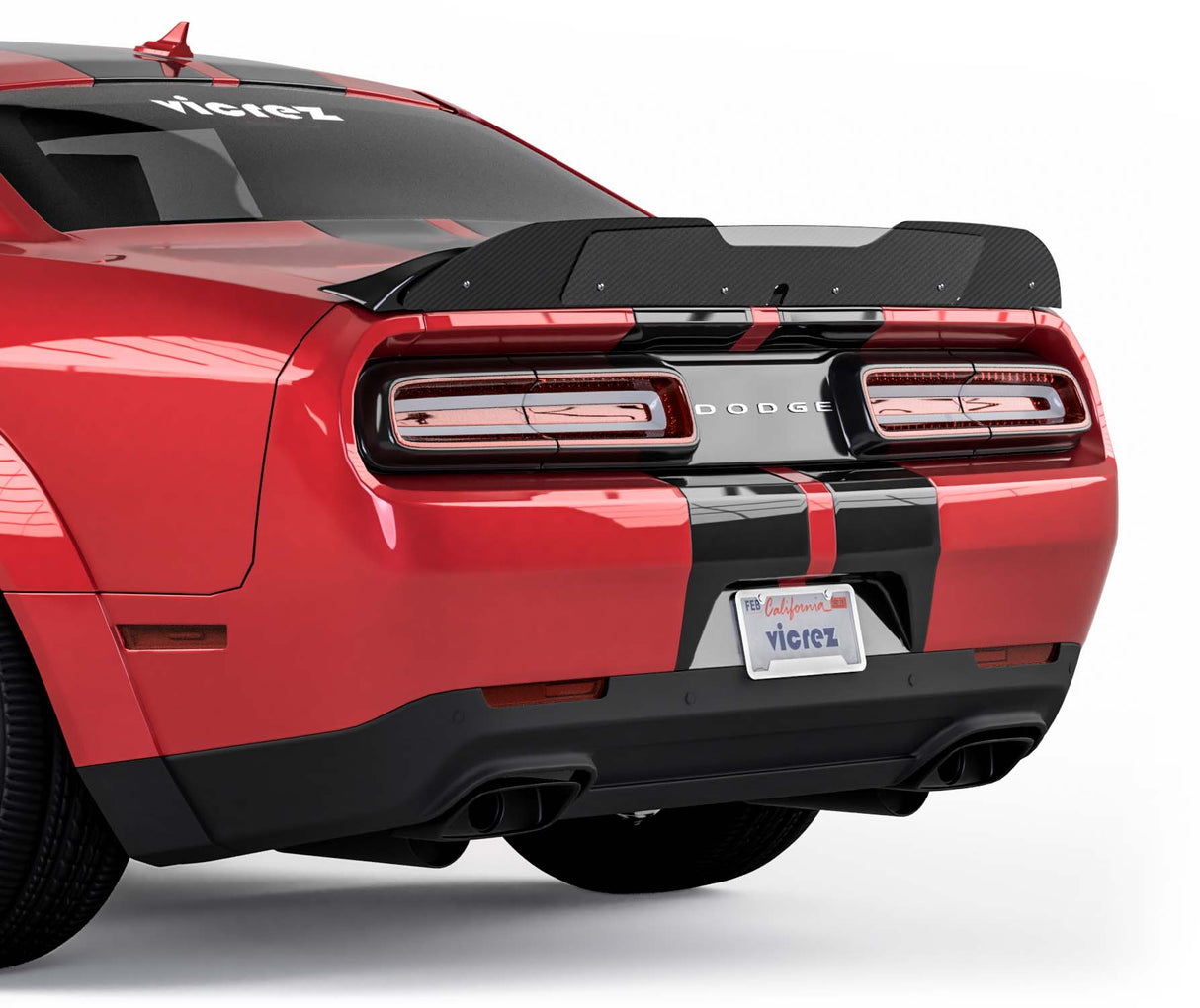 2015-2023 Dodge Challenger V3R Style Wicker Bill Add-On - Vicrez
