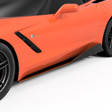 2017-2019 Chevrolet Corvette C7 V5R Style Side Splitters - Vicrez
