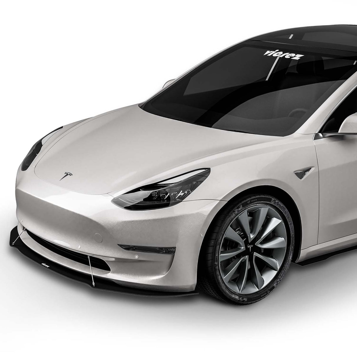 2017-2021 Tesla Model 3 VR1 Style Front Splitter - Vicrez