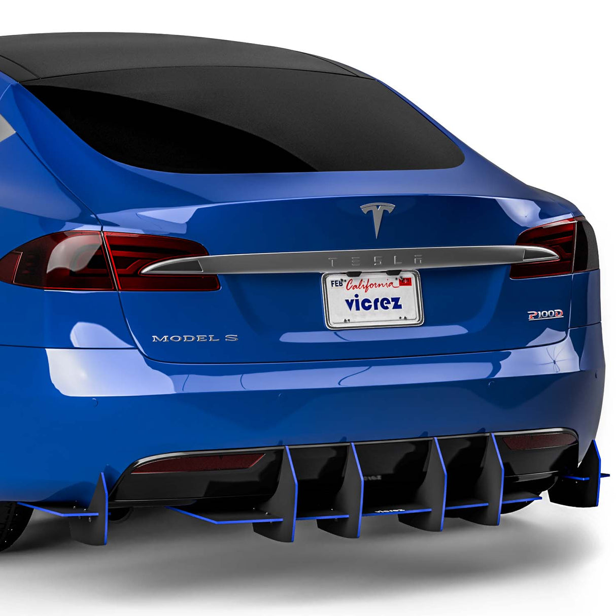 2015-2025 Tesla Model S Centa VR2 Style Rear Diffuser - Vicrez