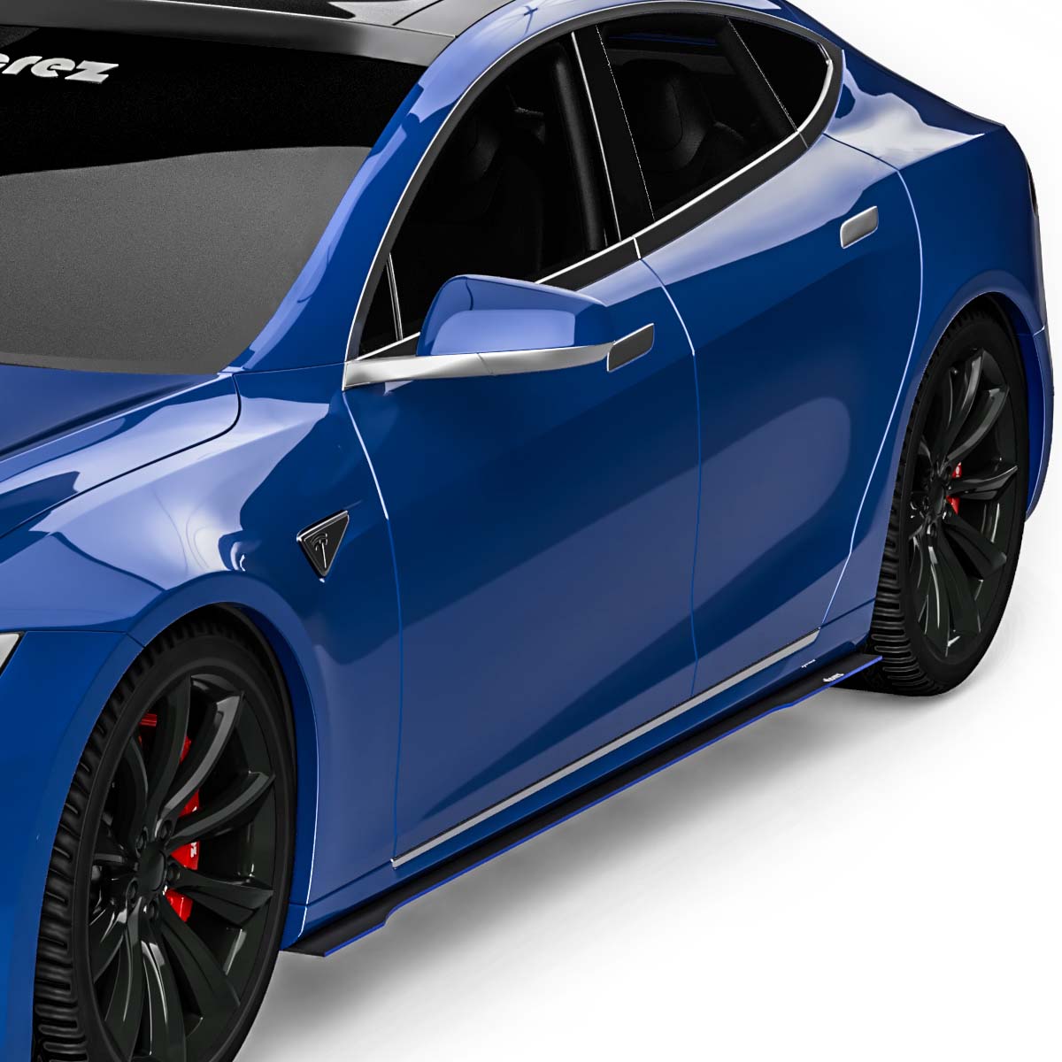 2015-2021 Tesla Model S VR1 Style Side Splitter - Vicrez
