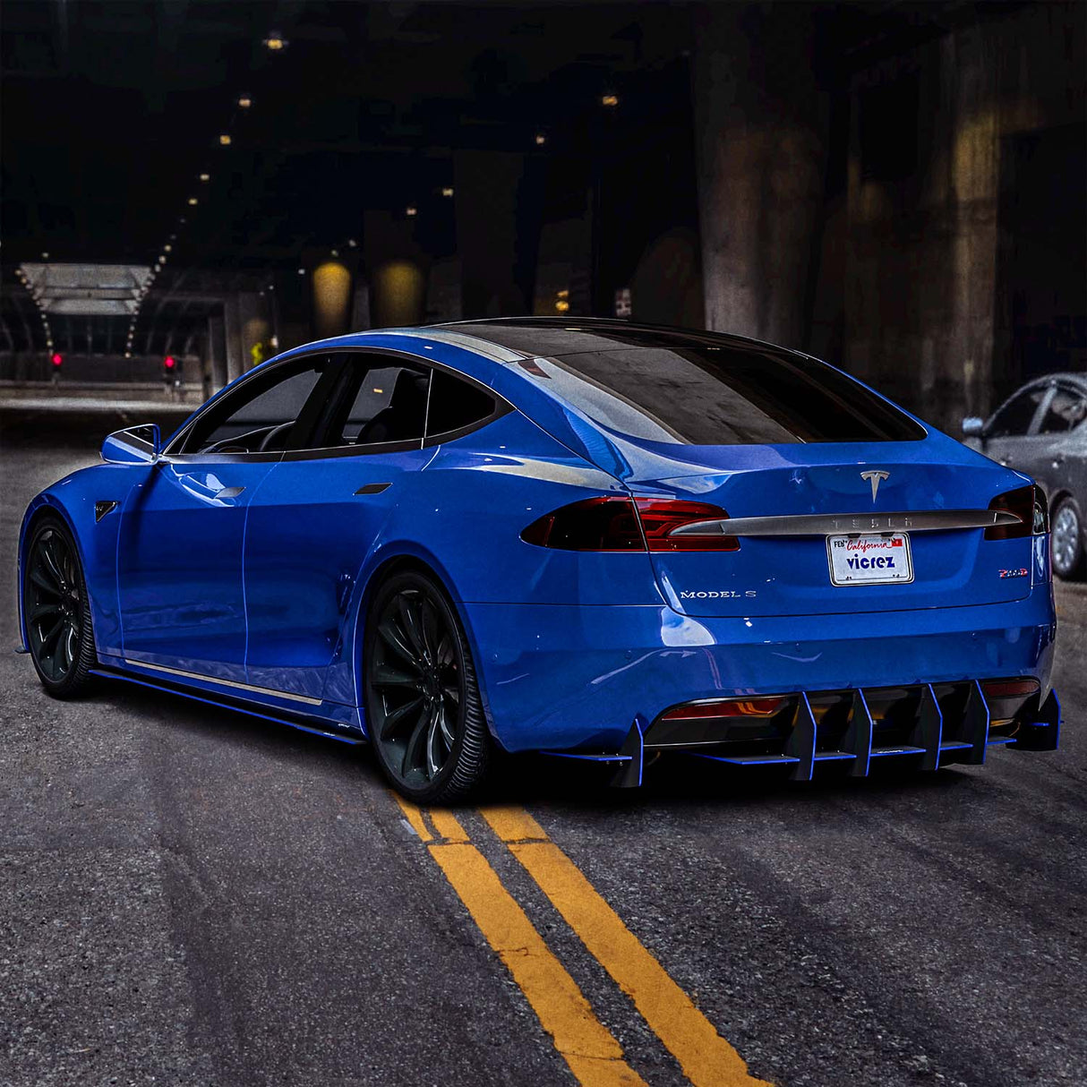 2015-2021 Tesla Model S VR1 Style Side Splitter - Vicrez