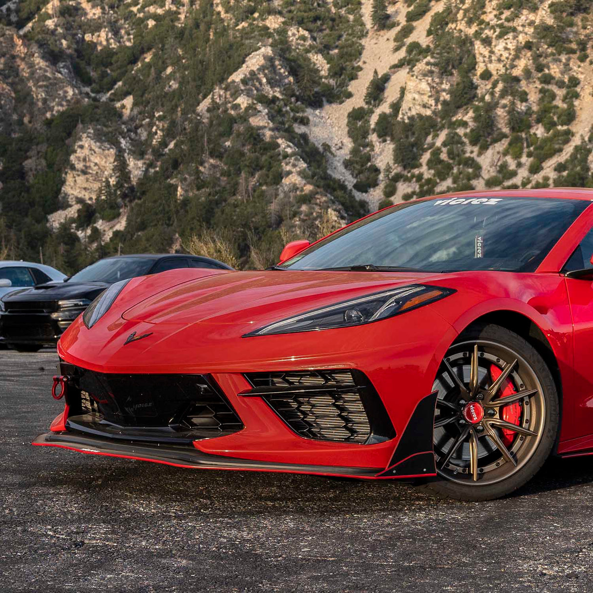 2020-2026 Chevrolet Corvette C8 VZR1 Style Front Bumper Lip Splitter - Vicrez