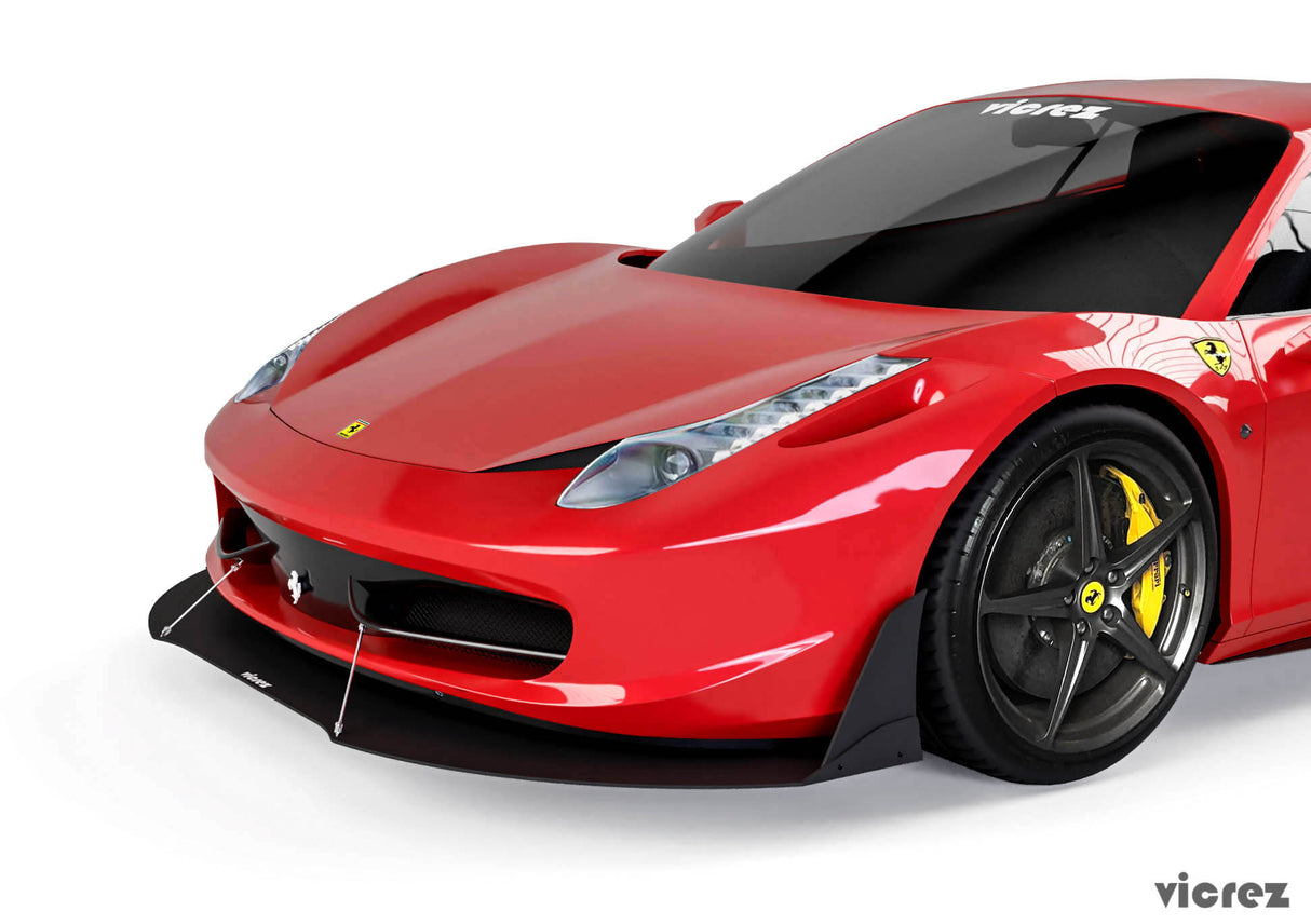 2009-2015 Ferrari 458 Front Bumper Lip Splitter - Vicrez