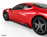 2009-2015 Ferrari 458 VZ Style Side Skirt Splitters - Vicrez