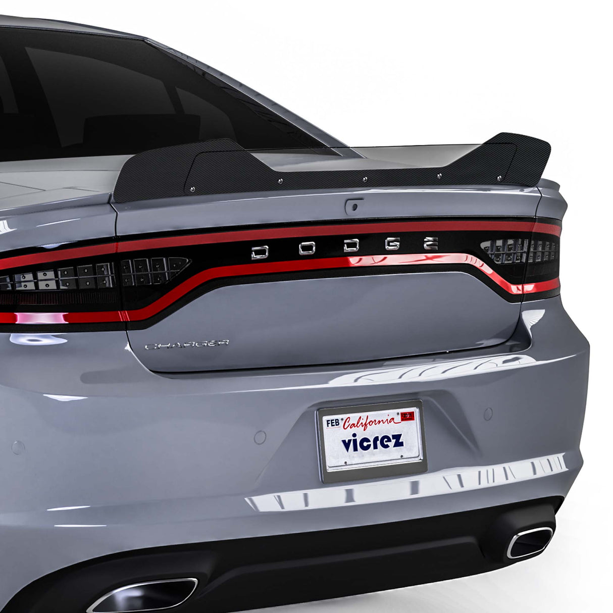 2015-2023 Dodge Charger VZ1 Style Wicker Bill for 3 Piece Spoiler - Vicrez