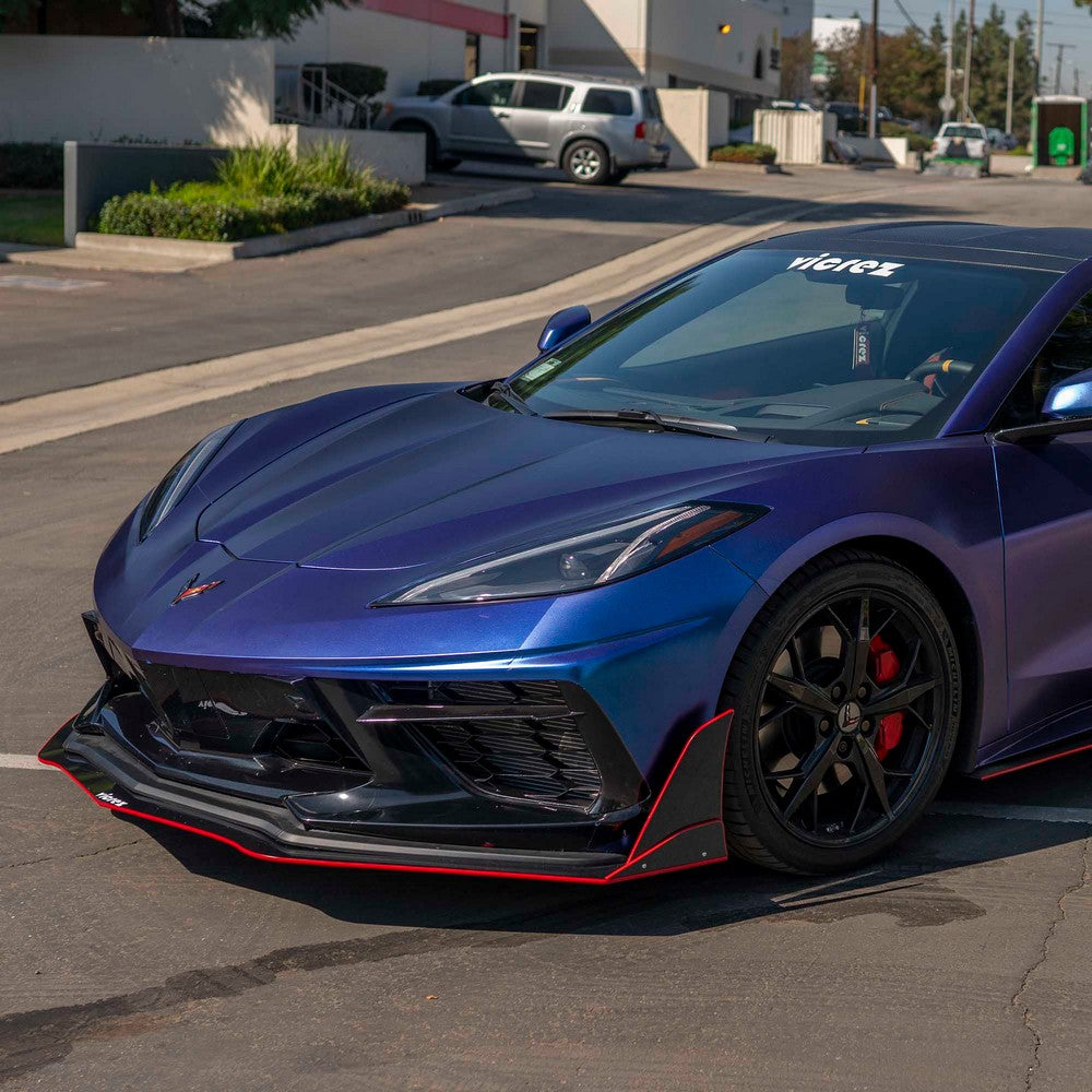 2020-2026 Chevrolet Corvette C8 VZR1 Style Front Bumper Lip Splitter - Vicrez