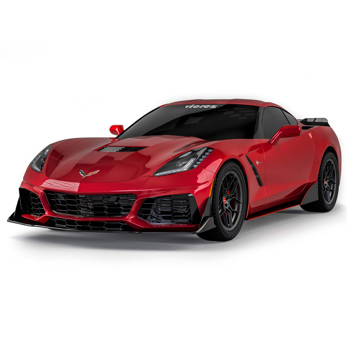 2014-2019 Chevrolet Corvette C7 VZR1 Style Side Skirt Splitters - Vicrez