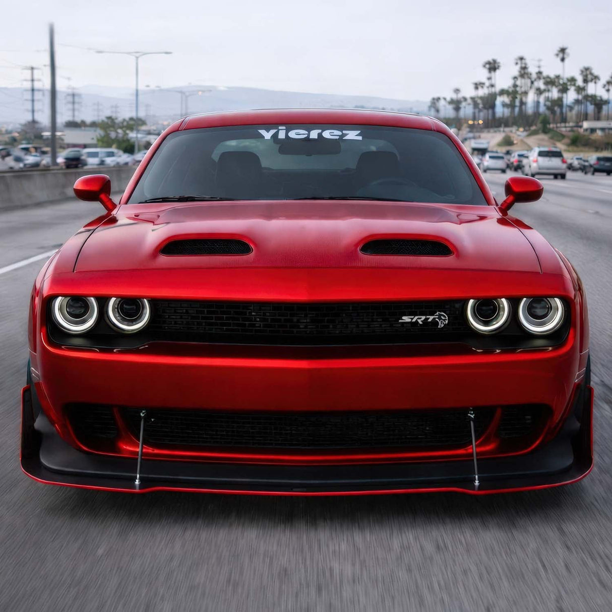 2015-2023 Dodge Challenger Widebody Look Front Bumper Lip Splitter - Vicrez