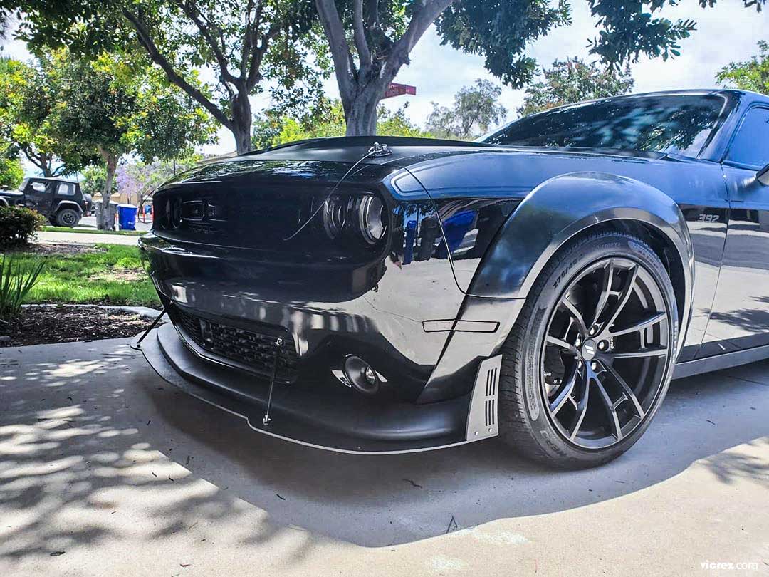 2015-2023 Dodge Challenger Widebody Look Front Bumper Lip Splitter - Vicrez