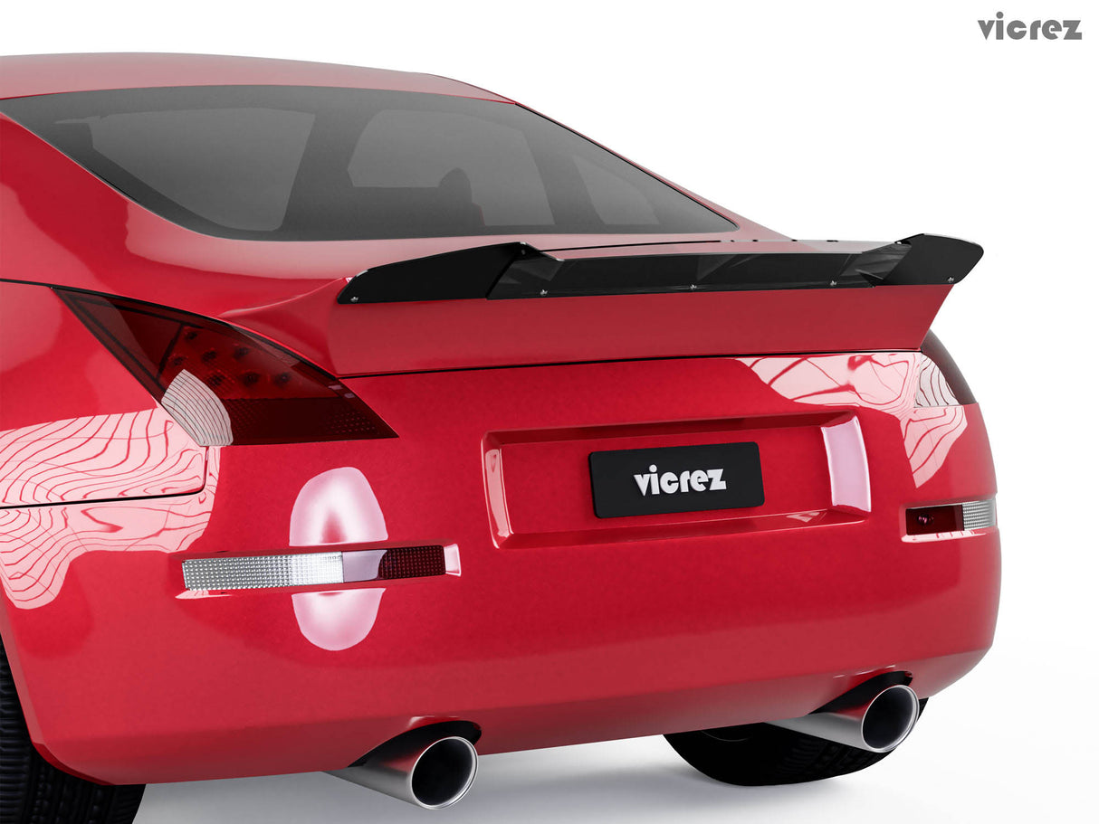 2003-2008 Nissan 350z V3R Style Wicker Bill Ducktail Wing Add-on - Vicrez