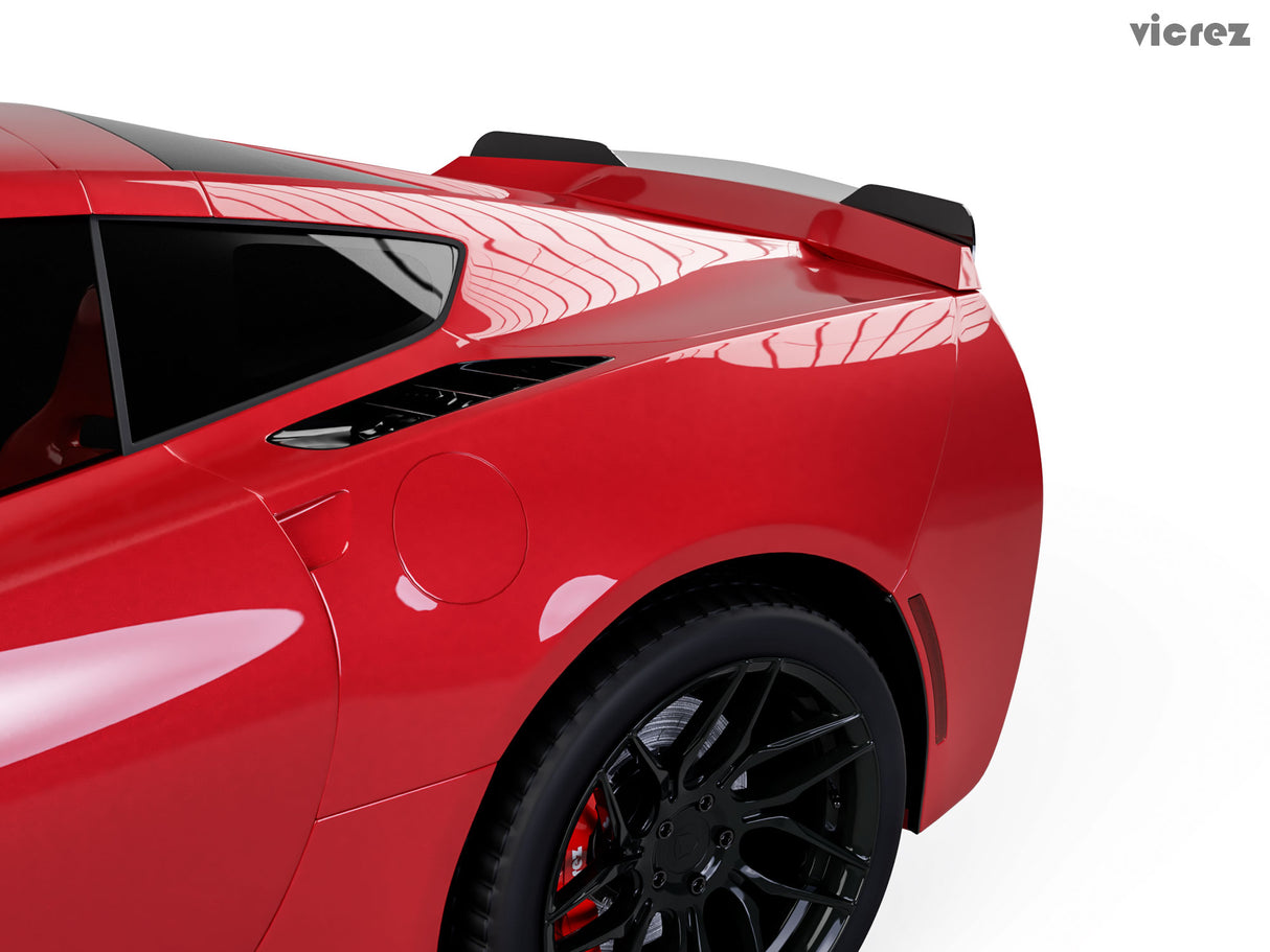 2014-2019 Corvette C7 VR1 Style Wicker Bill Add-on - Vicrez