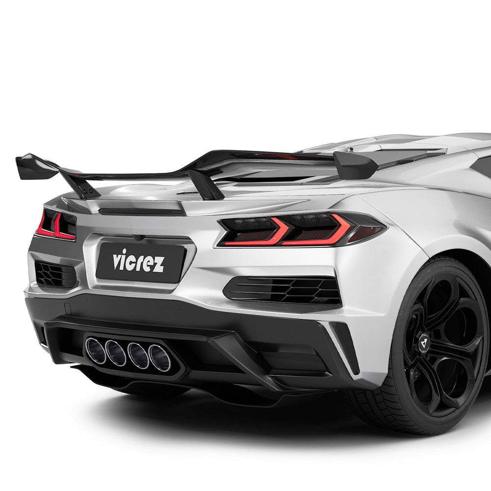 2020-2026 Chevrolet C8 Z06 Style Rear Diffuser with Pipe - Vicrez