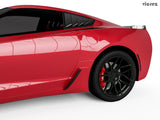 2014-2019 Corvette C7 Z06 Style Rear Rocker Brake Scoop Vents - Vicrez