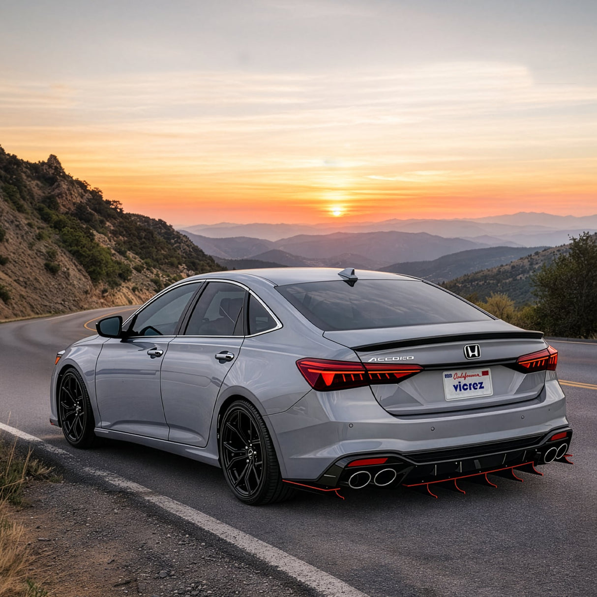 2017-2026 Honda Accord Zonari VR5 Style Rear Diffuser - Vicrez