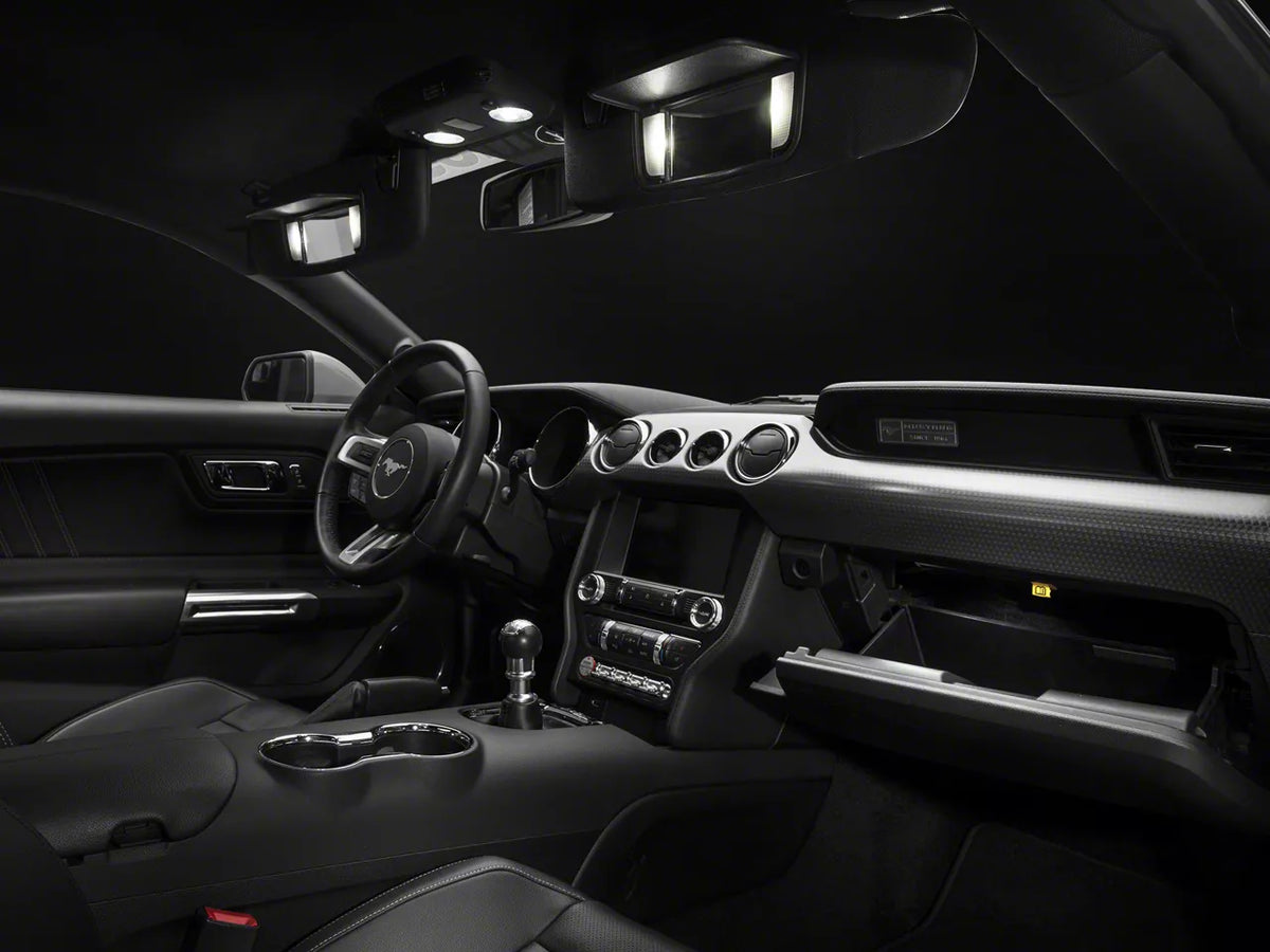 Raxiom Axial Series Stage 1 Interior Led Lighting Kit; Cool White (15-23 Mustang)