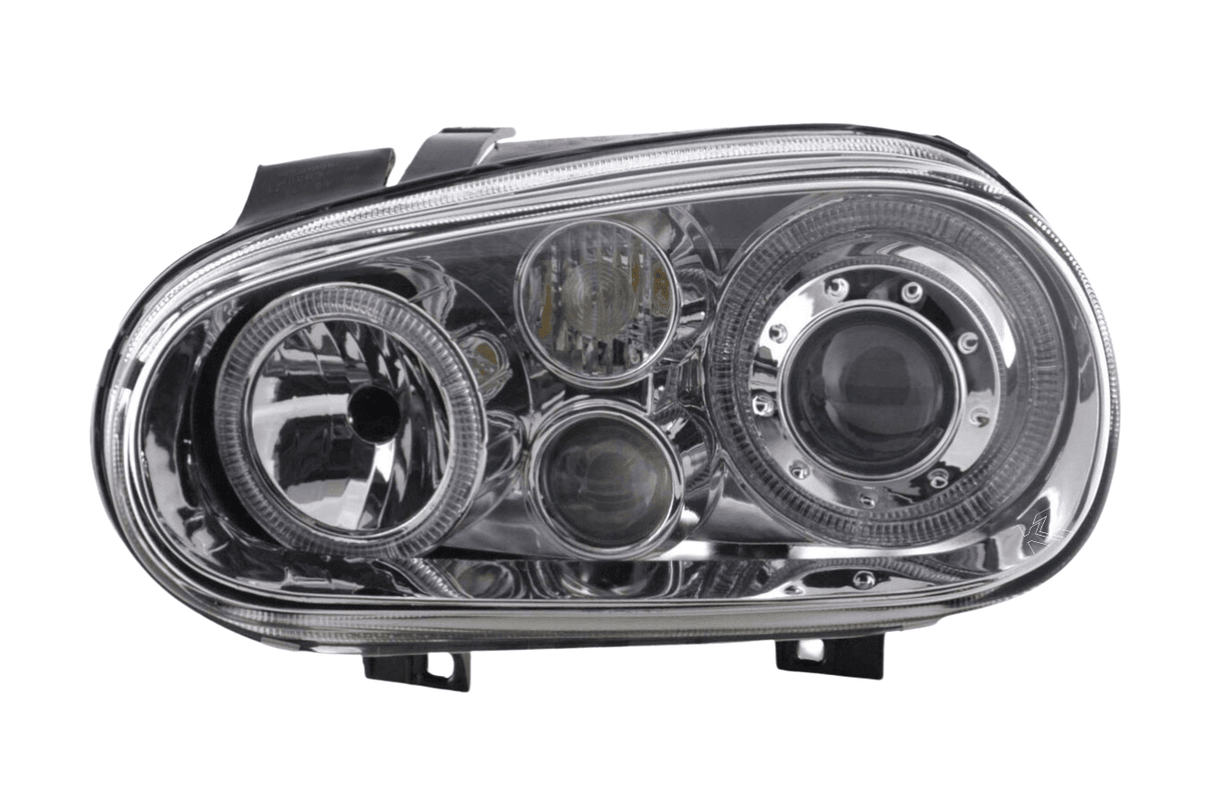 Volkswagen Golf 4 Type 1J Chrome Angel Eyes Headlights (1998-2003) - K2 Industries