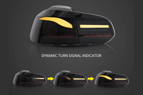 Volkswagen Golf MK6 Smoke and Red Dynamic Lighting OLED Taillights (2008 - 2014) - K2 Industries