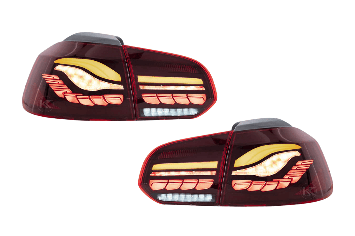 Volkswagen Golf MK6 Smoke and Red Dynamic Lighting OLED Taillights (2008 - 2014) - K2 Industries