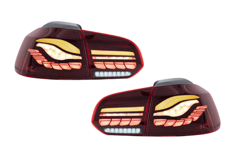 Volkswagen Golf MK6 Smoke and Red Dynamic Lighting OLED Taillights (2008 - 2014) - K2 Industries