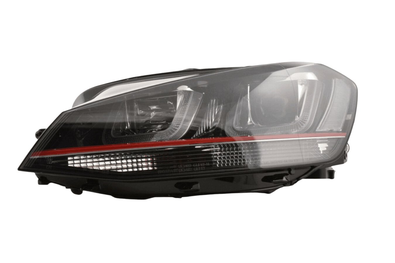 Volkswagen Golf Mk7 Black LED Headlights - R Style Red (12-17) - K2 Industries