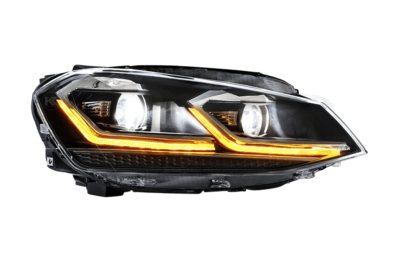 2012 2013 2014 2015 2016 2017 Volkswagen Golf 7th Gen Mk7 Typ 5G LED Headlight Assembly Projector Black RHD Red Lines