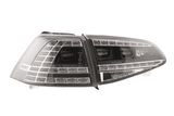 Volkswagen MK7 Golf/GTI/R - Clear/Black LED Tail Lights for Halogen Models (2012-2017) - K2 Industries