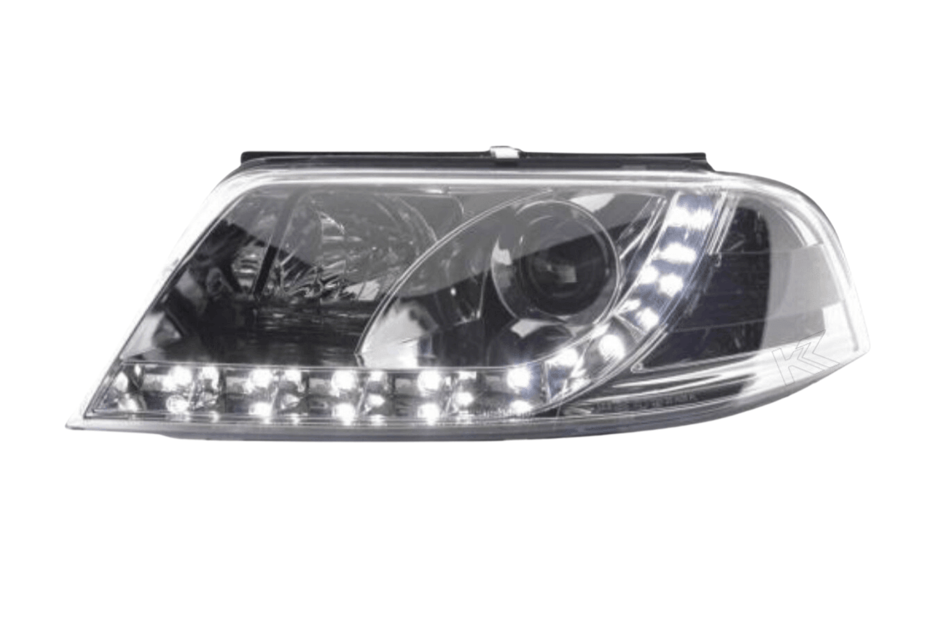 Volkswagen Passat (B5 / 3BG) Chrome LED Headlights with Daytime Running Lights (2000 - 2005) - K2 Industries