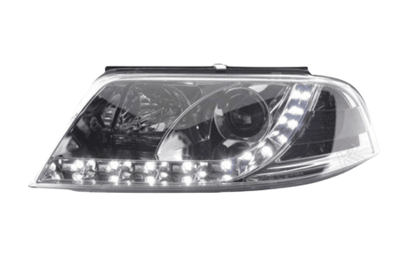 Volkswagen Passat (B5 / 3BG) Chrome LED Headlights with Daytime Running Lights (2000 - 2005) - K2 Industries