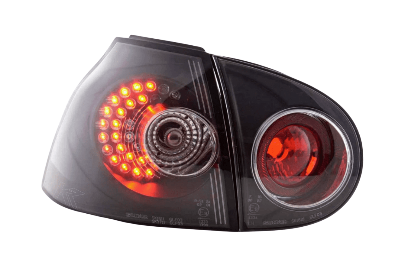 VW Golf 5 Mk5 OEM Style Black Tail Lights (2003-2008) - K2 Industries
