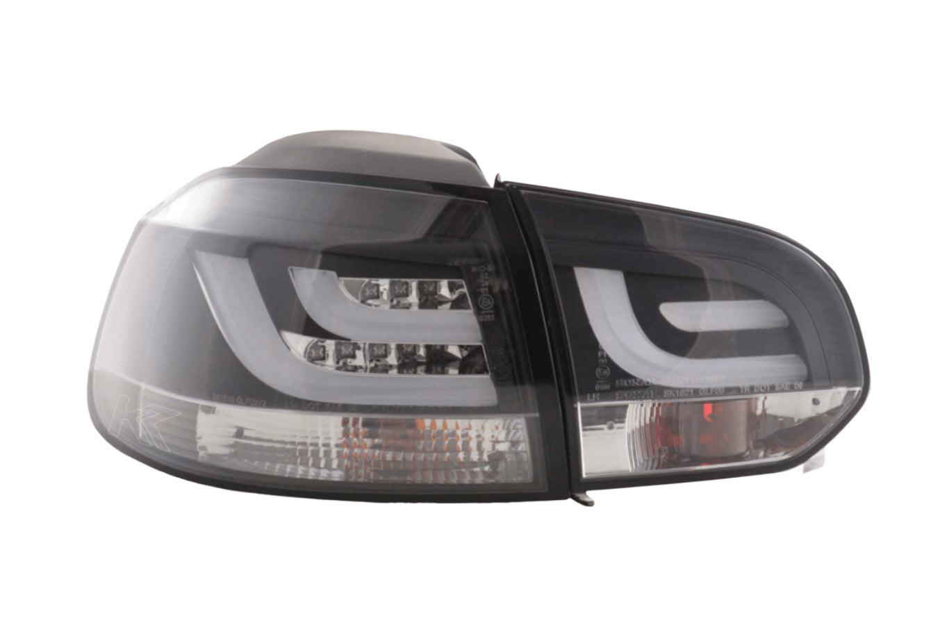 VW Golf Mk6 GTI LED Bar Black Tail Lights V1 (2008-2014) - K2 Industries