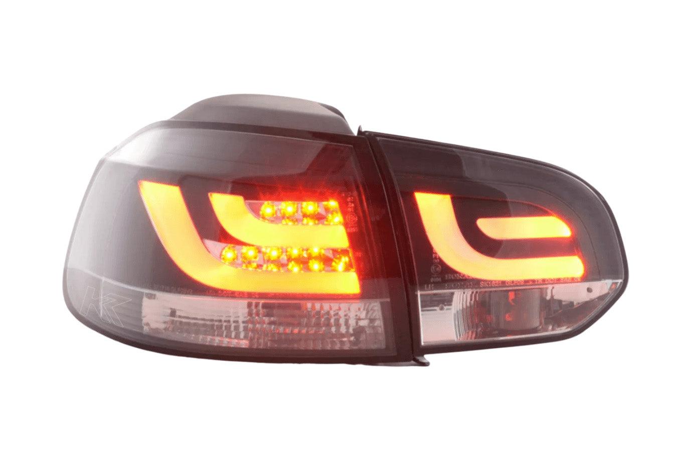 VW Golf Mk6 GTI LED Bar Black Tail Lights V1 (2008-2014) - K2 Industries