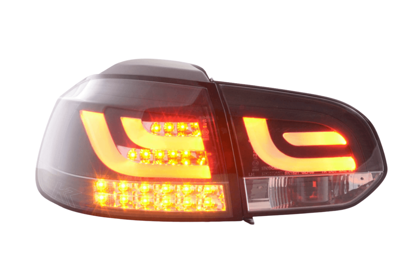 VW Golf Mk6 GTI LED Bar Black Tail Lights V1 LED Indicators (2008-2014) - K2 Industries