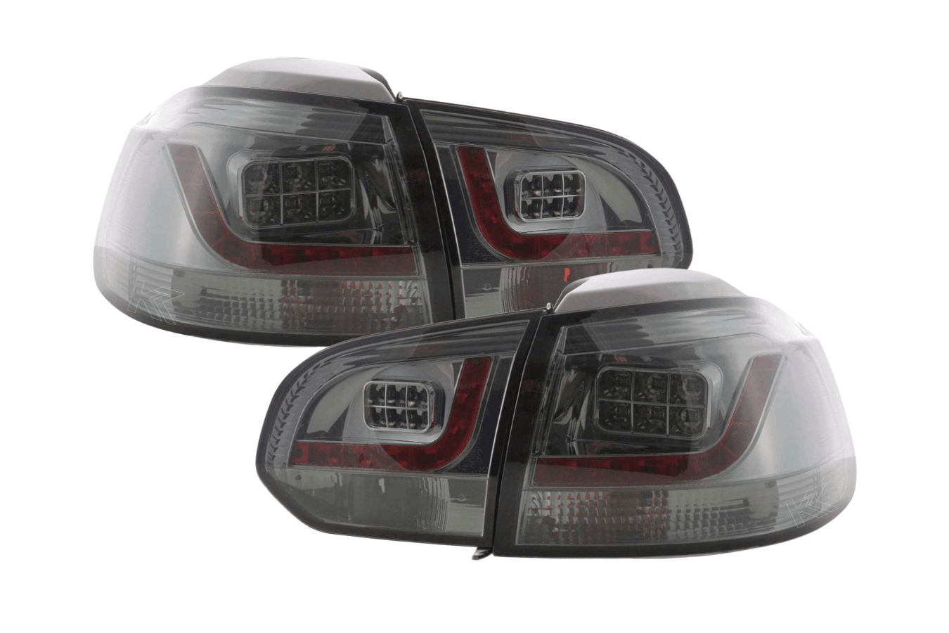 VW Golf Mk6 GTI LED Clear Smoked Tail Lights V2 (2008-2014) - K2 Industries