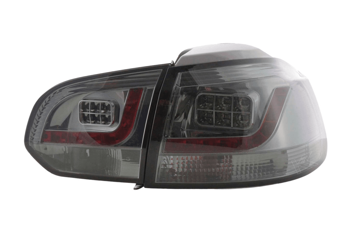 VW Golf Mk6 GTI LED Clear Smoked Tail Lights V2 (2008-2014) - K2 Industries