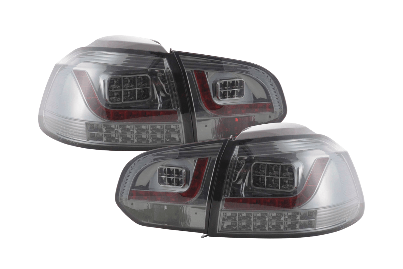 VW Golf Mk6 GTI LED Clear Smoked Tail Lights V2 LED Indicators (2008-2014) - K2 Industries