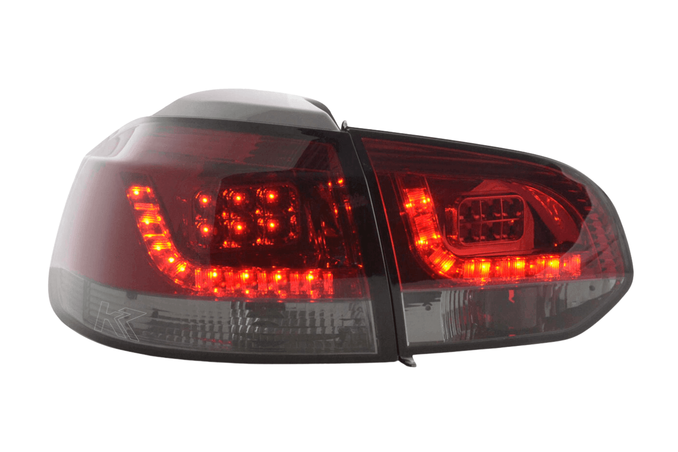 VW Golf Mk6 GTI LED Red Smoked Tail Lights V2 (2008-2014) - K2 Industries