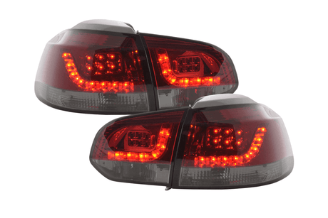 VW Golf Mk6 GTI LED Red Smoked Tail Lights V2 (2008-2014) - K2 Industries
