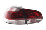 VW Golf Mk6 GTI LED Red Tail Lights V2 (2008-2014) - K2 Industries