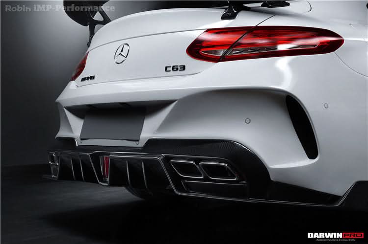 2015-2023 Mercedes Benz C63 Partial Carbon Fiber Rear Bumper DarwinPRO (IMP Design) Fits W205 AMG Coupe