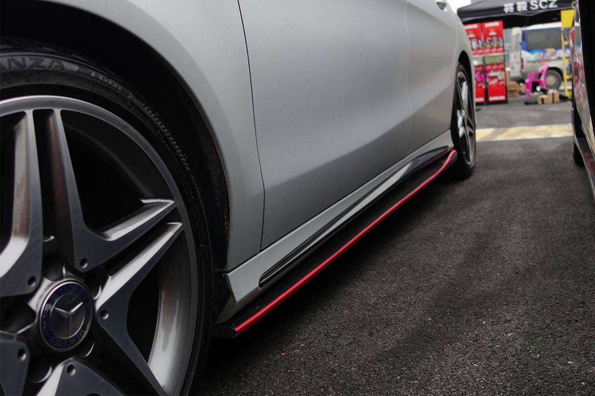 2014-2016 Mercedes Benz W117 CLA Sport    CLA45 AMG RZS Style Side Skirts Under Board