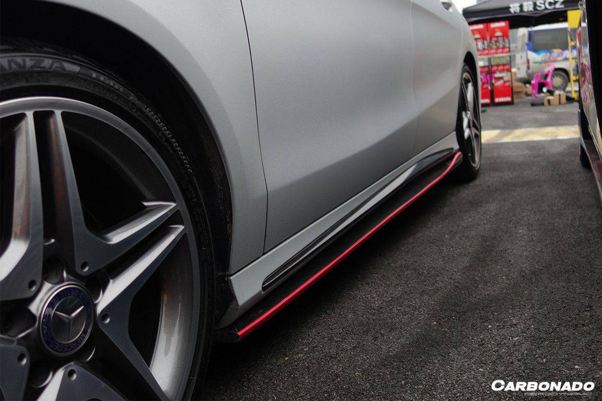 2014-2016 Mercedes Benz W117 CLA Sport    CLA45 AMG RZS Style Side Skirts Under Board
