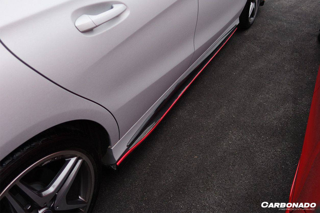 2014-2016 Mercedes Benz W117 CLA Sport    CLA45 AMG RZS Style Side Skirts Under Board