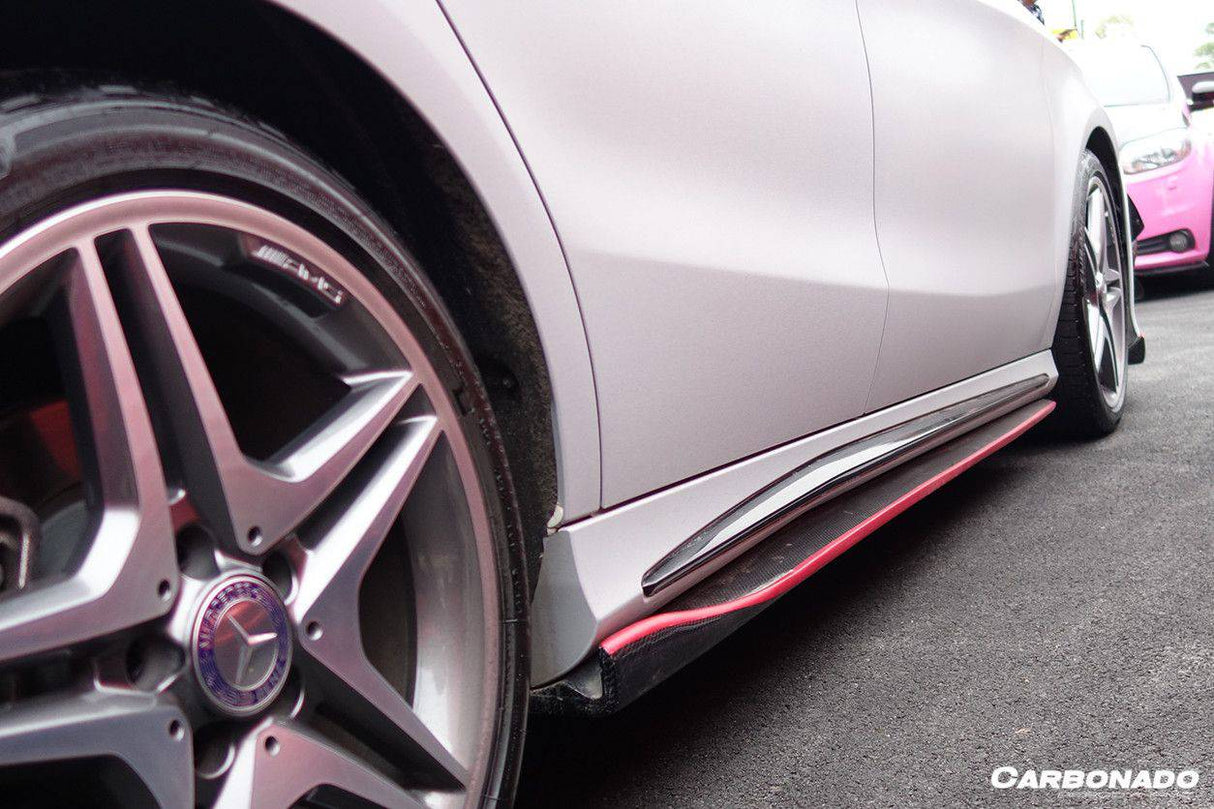 2014-2016 Mercedes Benz W117 CLA Sport    CLA45 AMG RZS Style Side Skirts Under Board