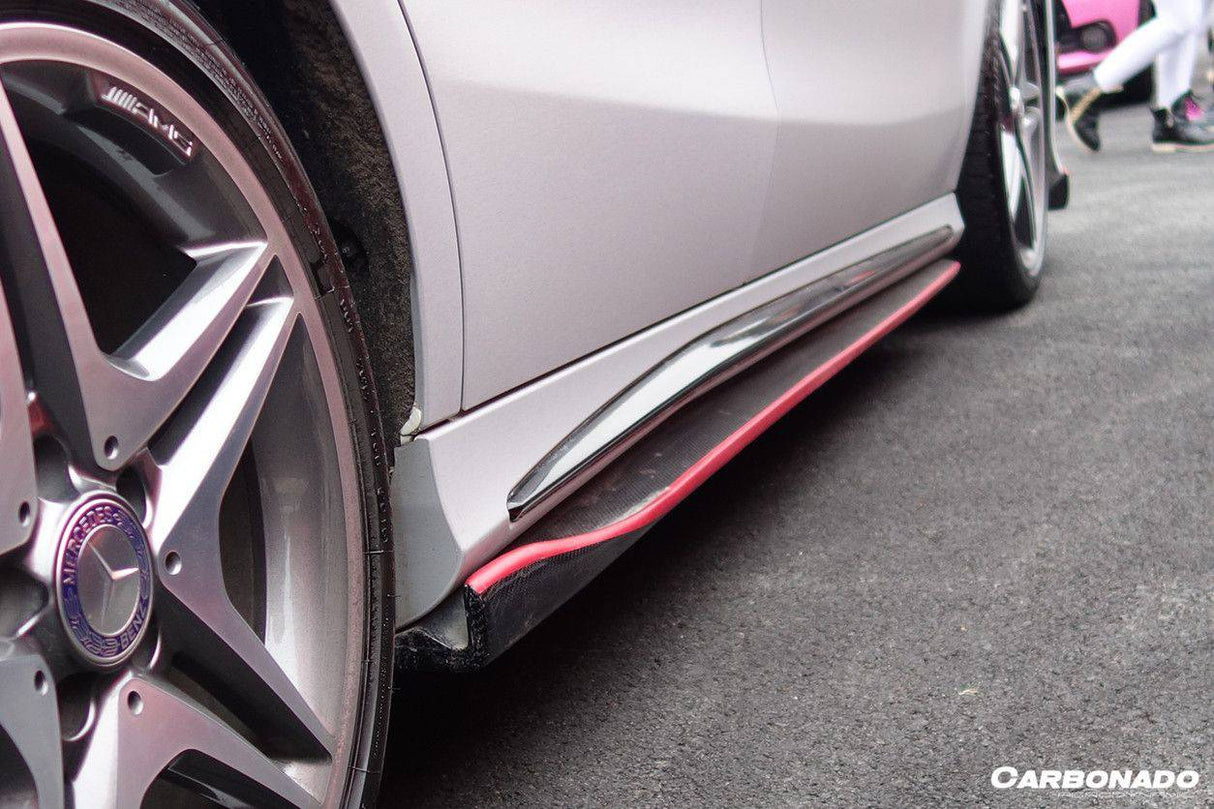 2014-2016 Mercedes Benz W117 CLA Sport    CLA45 AMG RZS Style Side Skirts Under Board