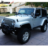 2007-2018 Jeep Wrangler Slim Style Smoke Tinted Visor Windows Acrylic